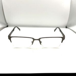 Marchon NYC Eyeglasses Uptown Colony 033 Half Rim Frames Only Brown 53-17-140
